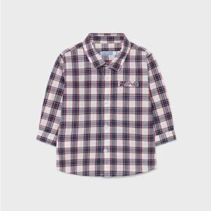Size 18 months Mayoral Kids Checkered Button-Down Shirt - Blue, Red, White
